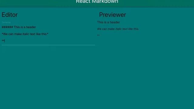 Markdown Previewer demo смотреть онлайн