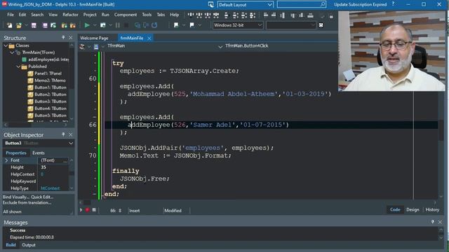 Writing JSON Syntax By DOM with Delphi - كتابة جمل جيسون بواسطة الدلفي بطريقة دوم смотреть онлайн