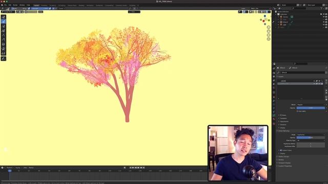 Grease Pencil Tree Tutorial in Blender 3D смотреть онлайн