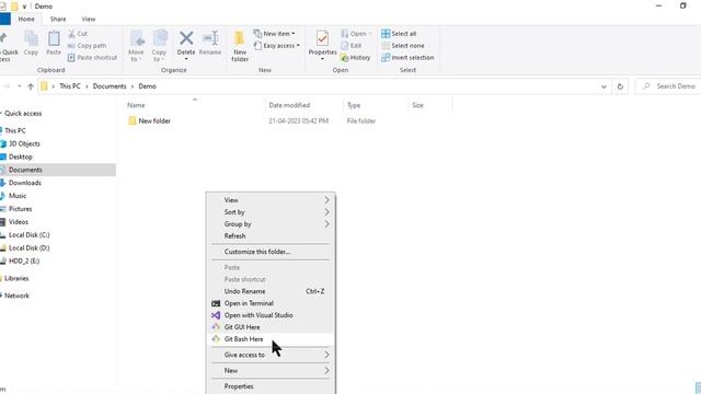 [Educational] How to Open Git Bash in the same fodler смотреть онлайн