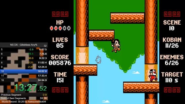 Ninja Senki DX - Glitchless Any% (Ronin Mode) - 26:37 [WR] смотреть онлайн