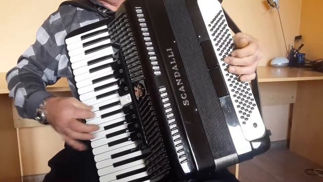 Scandalli Vintage LMMM Musette Accordion 120 bass Custom Built Fisarmonica +Case (1) смотреть онлайн