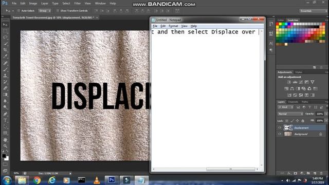 HOW TO WRAP TEXT ON ANY SURFACE IN PHOTOSHOP (USING DISPLACEMENT MAP) | PHOTOSHOP TUTORIAL смотреть онлайн