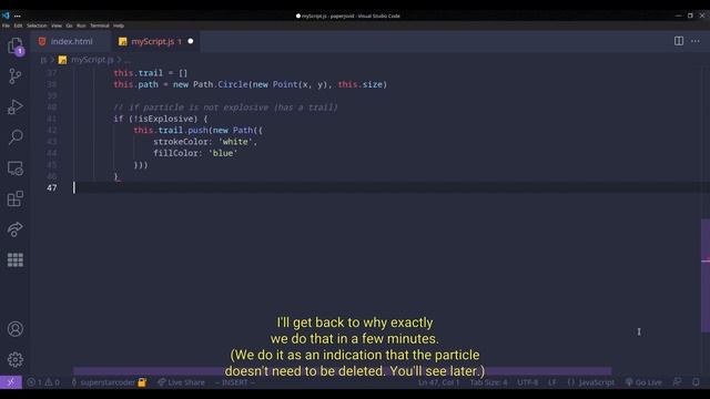 How to code FIREWORKS (realistic and beautiful) with JAVASCRIPT (Paper.js) смотреть онлайн