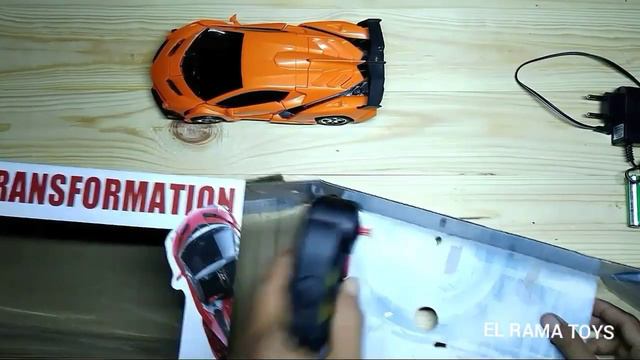 RC CAR ROBOT TRANSFORMER LAMBORGHINI MODEL || Unboxing & Testing Mobil remot kontrol robot смотреть онлайн