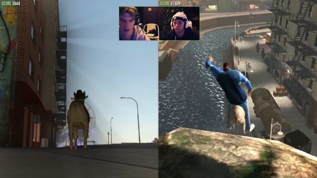 Let's play Goat Simulator: Split screen action смотреть онлайн