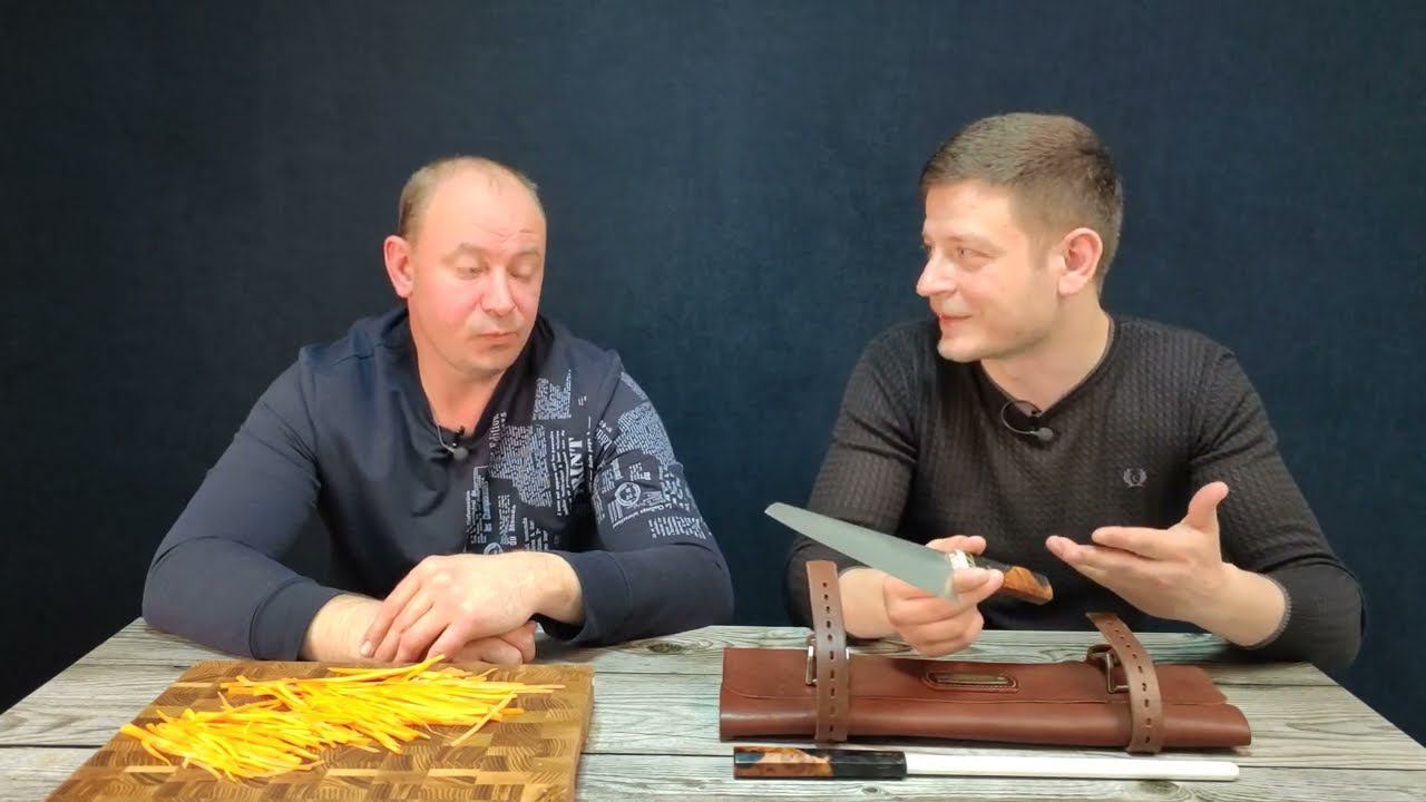 Нож "Первенец" от Глеба Волченко и Александра Кучерявого. Сталь Elmax, кухонный тест. смотреть онлайн