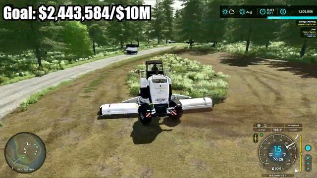 Mowing The Airfield! - EP 18 - FS22 - $10 Million Cow Challenge! смотреть онлайн