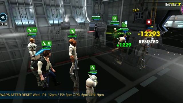 Last node of Galactic War with Ackbar (L), Raid Han, CLS, GK, and Hermit Yoda смотреть онлайн