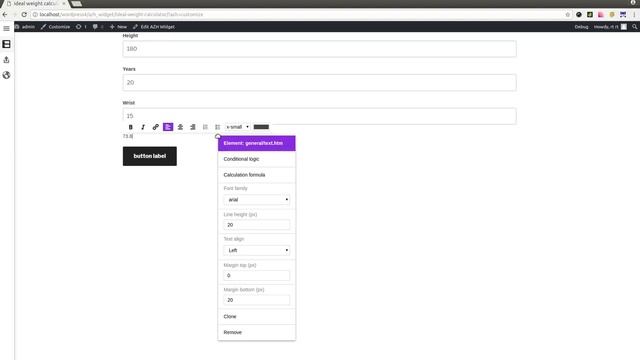 Ideal body weight calculator for WordPress смотреть онлайн