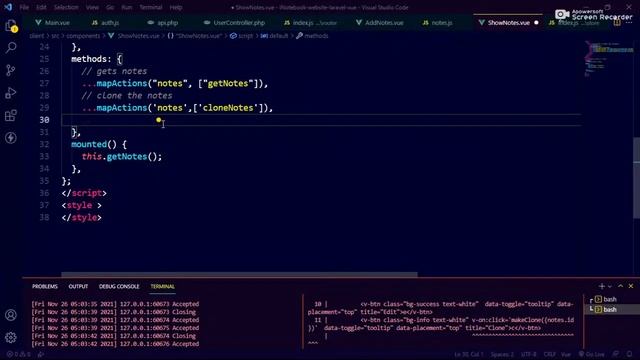 Laravel and Vue make a clone of notes || Google Keep Clone | Part - 9 смотреть онлайн