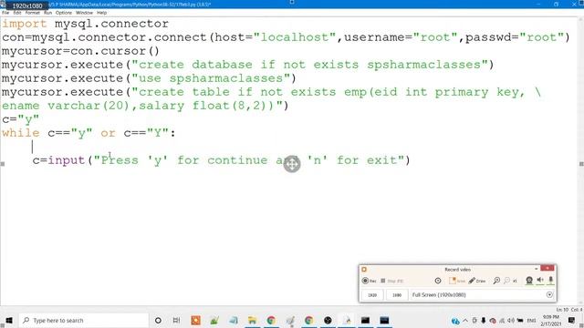 125 - Python - MySql Connectivity смотреть онлайн