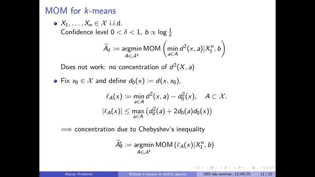[HDI Lab Seminar] Robust K-means Clustering In Metric Spaces