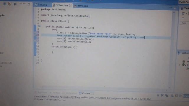Access private constructor from other class смотреть онлайн