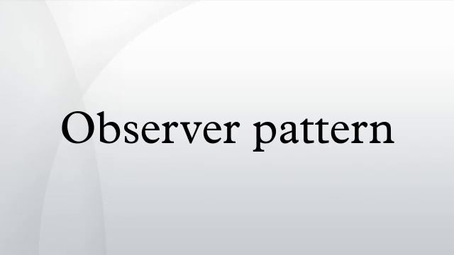 Observer pattern смотреть онлайн