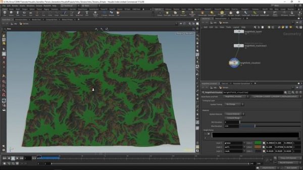 20 Завершение создания слоев материала в Houdini