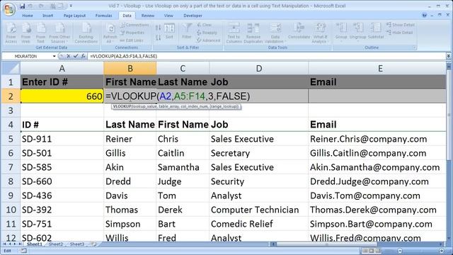 Excel Lookup/Search Tip 7 - Vlookup on Data that has a Prefix before it смотреть онлайн