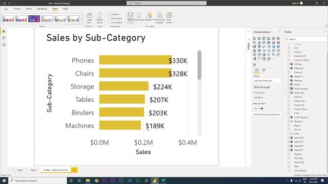Show another Chart when you hover over a visual in PowerBI | ToolTip | MI Tutorials смотреть онлайн