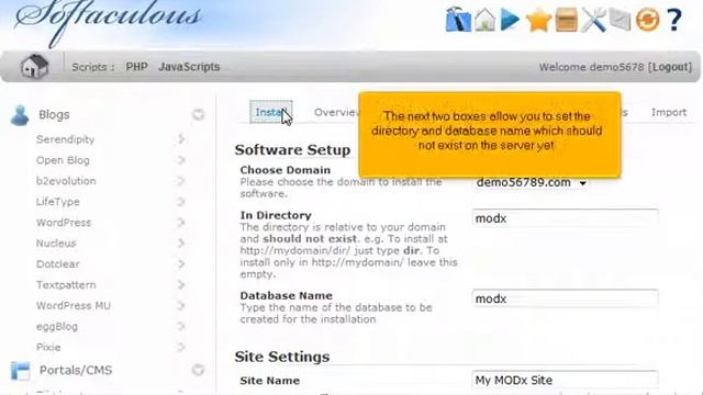 How to install MODx from Softaculous смотреть онлайн