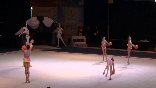 Чемпионат Украины по художественной гимнастике 1-5.11.2016.2005 г.р.Днепр1,Мячи. смотреть онлайн
