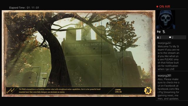 WarPig281's Live PS4 Broadcast Fallout 76 Season 4 Daily Challenges смотреть онлайн