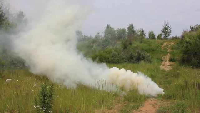 Работа дымовой шашки РДГ-2Б (HD Video) смотреть онлайн