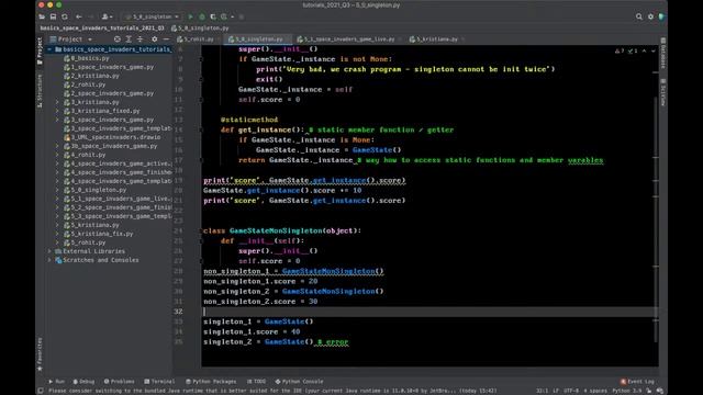 Python Programming for beginners - Tutorial #5 - OOP, Design patterns, Singleton pattern смотреть онлайн