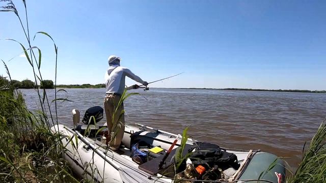 ПОКЛЁВКИ НА КАЖДОМ ЗАБРОСЕ! Устал ловить. Рыбалка на Амуре смотреть онлайн