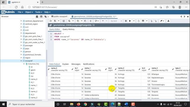 [Geo_MYTNMAC] PgAdmin4 (32) SQL AND/OR: Requêtes dans une table avec les opérateurs logiques AND/OR смотреть онлайн