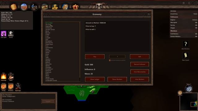 Wizards and Warlords - Early Access - Basic UI смотреть онлайн