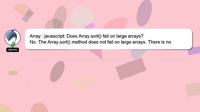 Array : javascript: Does Array.sort() fail on large arrays? смотреть онлайн