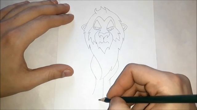 Как нарисовать льва Шрама из мультфильма Король Лев? смотреть онлайн