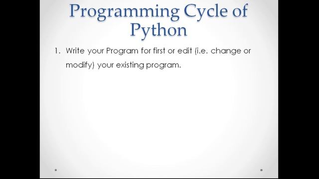 1.02 Programming cycle of python смотреть онлайн
