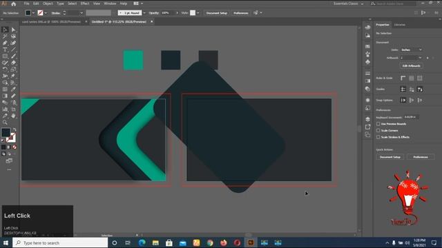 Business Card Design in Adobe illustrator Easy Way | Business card Design series 046 | May 2021 смотреть онлайн
