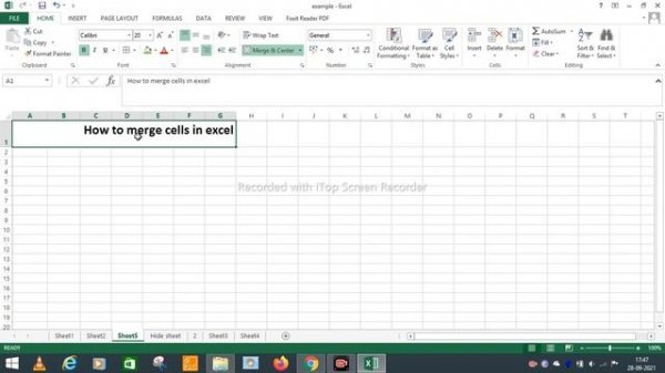 MS Excel - Merge Cells
