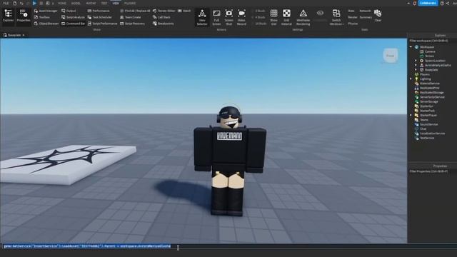 Как добавить аксессуар по айди из каталога в Roblox Studio смотреть онлайн