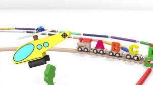 ABC song nursery rhyme: learn letters with toy alphabet train! Educational 3d cartoon for children