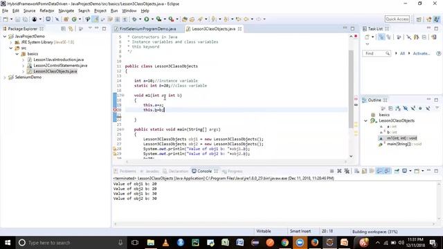 Class Objects Methods Constructors in Java language смотреть онлайн