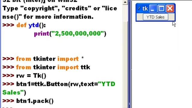 Python Tkinter 06 Link Buttons to Function смотреть онлайн