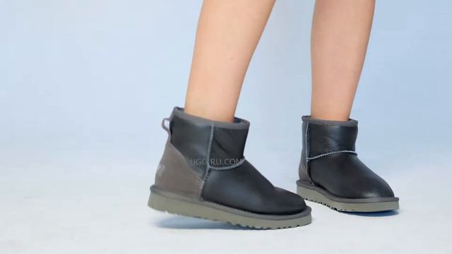 УГГи UGG Classic Mini Metallic Grey смотреть онлайн