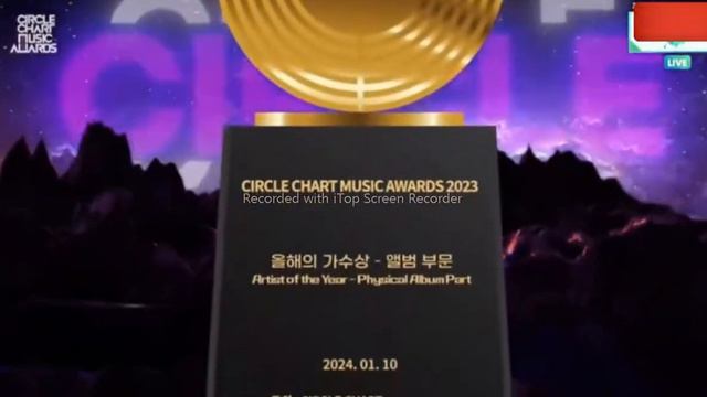 JUNGKOOK 'GOLDEN' Won 'ARTIST OF THE YEAR AWARD' At The 13th Circle Chart Music Awards.2024