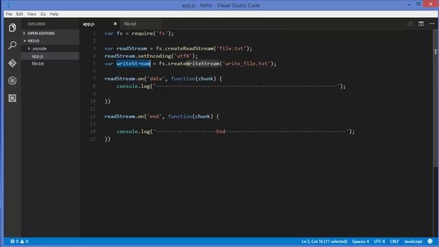 Node.js Tutorial for Beginners 12 - Basics of Streams - Writable Streams смотреть онлайн