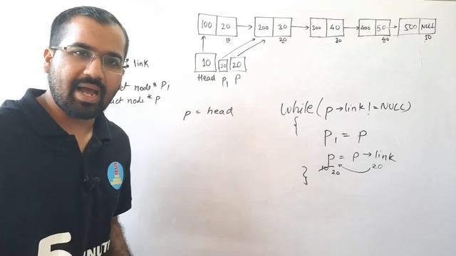 Deleting a Node from End of Singly Linked list Explained in Hindi l Data Structure смотреть онлайн