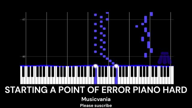 Starting a point of error from Errortale - Hard mode [Piano Tutorial] (Midi visualizer) смотреть онлайн