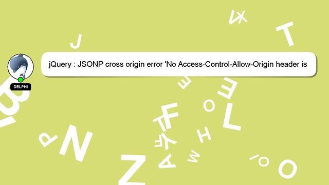 jQuery : JSONP cross origin error 'No Access-Control-Allow-Origin header is present' смотреть онлайн