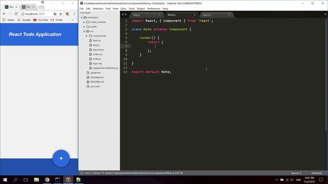 React Tutorial - Create a Simple Todo Application in 20 minutes. смотреть онлайн
