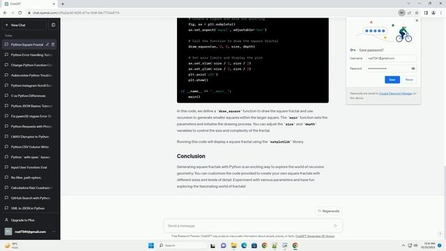 Generating square fractals with Python смотреть онлайн