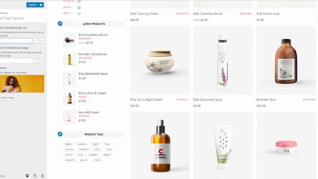 Shop Page Options of Ellie MultiPurpose WordPress Theme Review смотреть онлайн