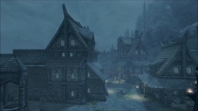 Skyrim - Rainy Night In Solitude ? - Music & Ambience смотреть онлайн