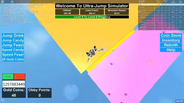 Going up to the top!! ROBLOX Super Jump Simulator! смотреть онлайн